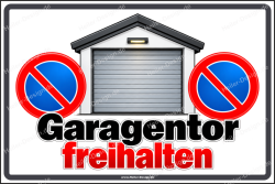 Notice Sign Keep Garage Door Clear