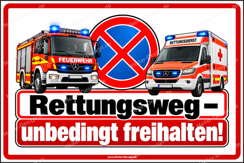 Rettungsweg – unbedingt freihalten