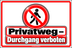 Prohibition Sign Private Path – No Public Access