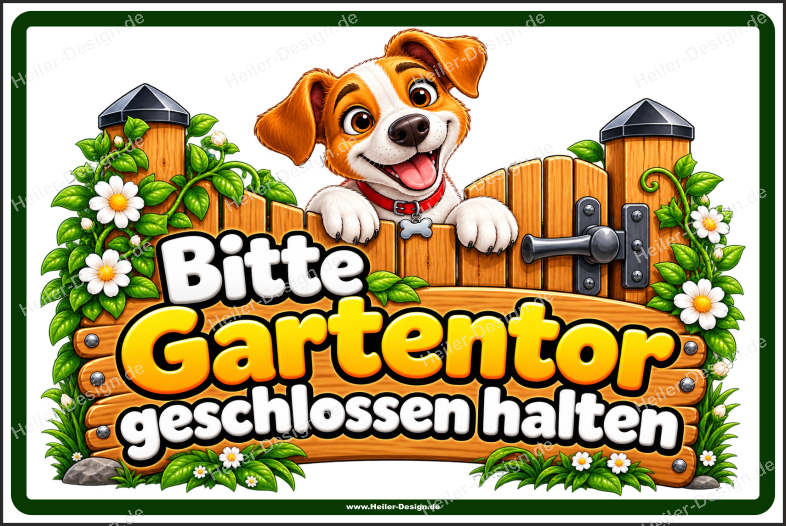 Hinweisschild Bitte Gartentor geschlossen halten