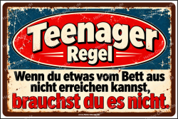 Lustiges Schild Teenager-Regel – Wenn du etwas vom...