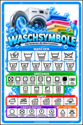 Textilpflegesymbol Pflegesymbol Waschsymbole Piktogramme...