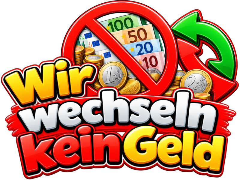 Hinweisschild Wir wechseln kein Geld - 1