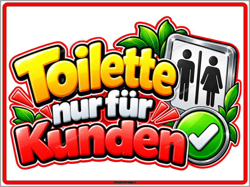 Toilettenschild Toilette nur für Kunden