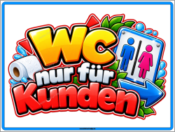WC-Schild WC nur für Kunden