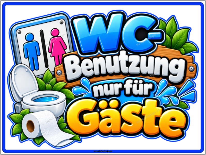 WC-Schild WC-Benutzung nur für Gäste