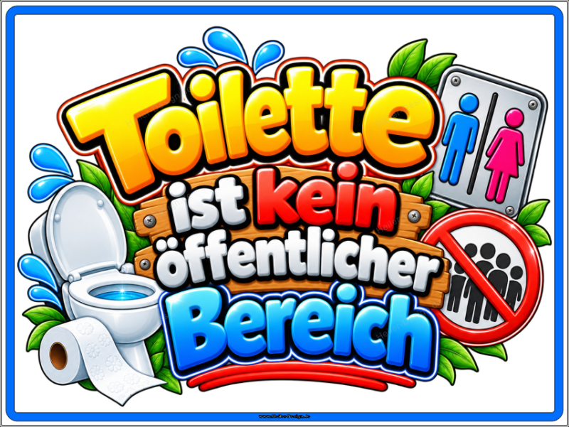 Toilettenschild Toilette ist kein öffentlicher Bereich