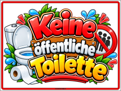 Toilettenschild Keine öffentliche Toilette