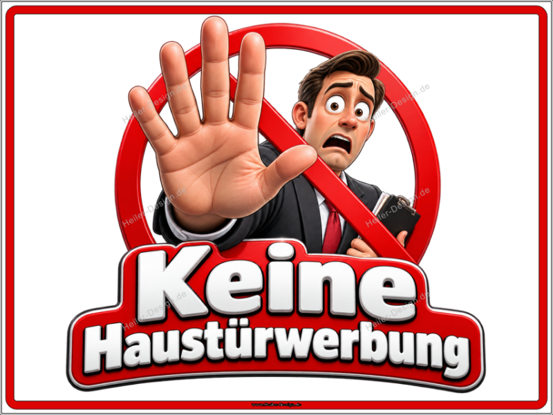 Verbotsschild Keine Haustürwerbung
