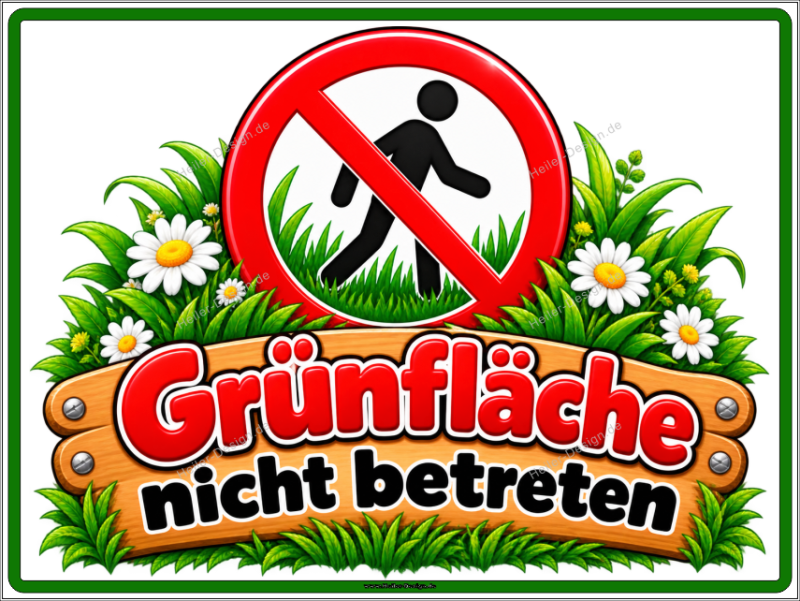 Prohibition Sign Keep Off the Grass