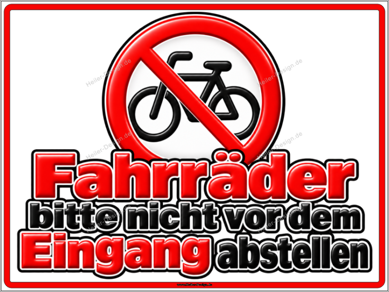 Verbotsschild Fahrräder bitte nicht vor dem Eingang abstellen