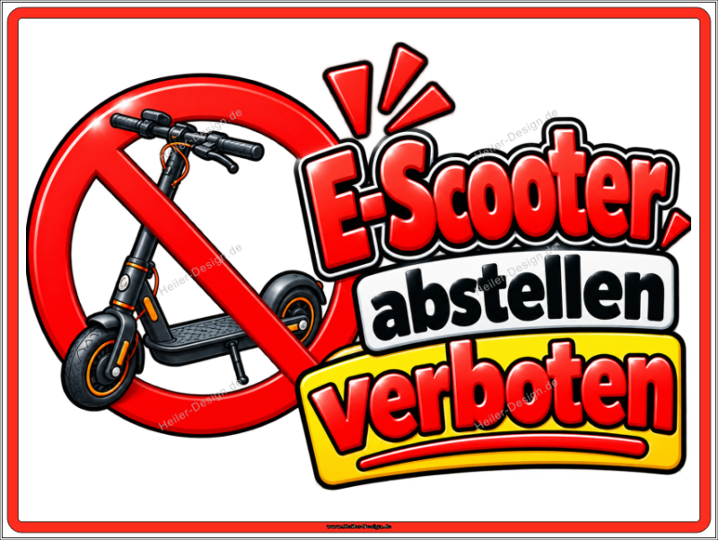 Verbotsschild E-Scooter abstellen verboten