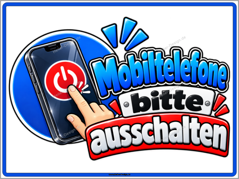 Gebotsschild Mobiltelefone bitte ausschalten