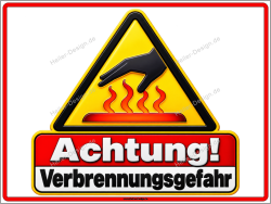 Warning Sign Warning! Burn Hazard