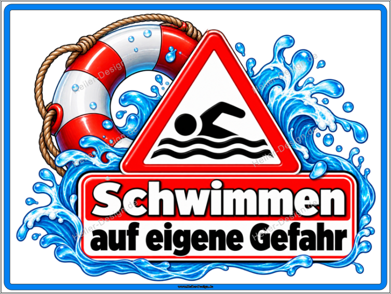Information Sign Swim at Your Own Risk
