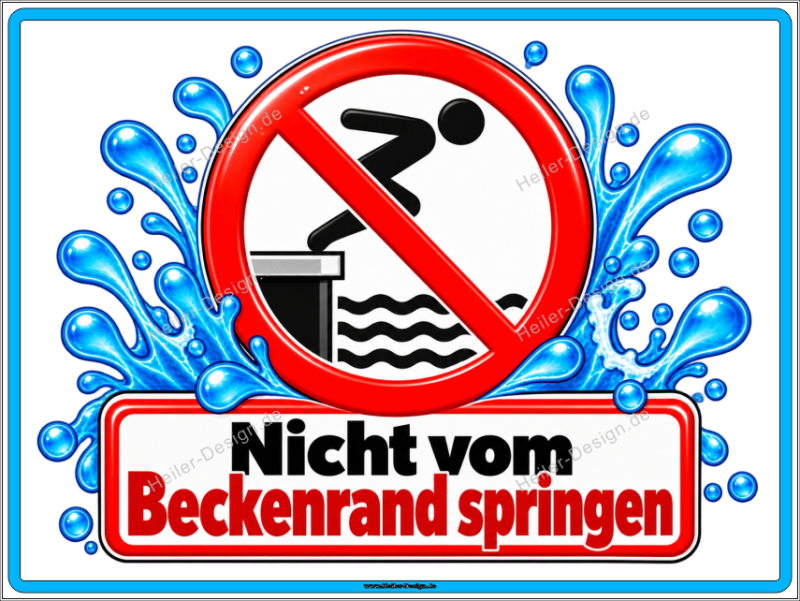 Prohibition Sign Do Not Jump from the Pool Edge