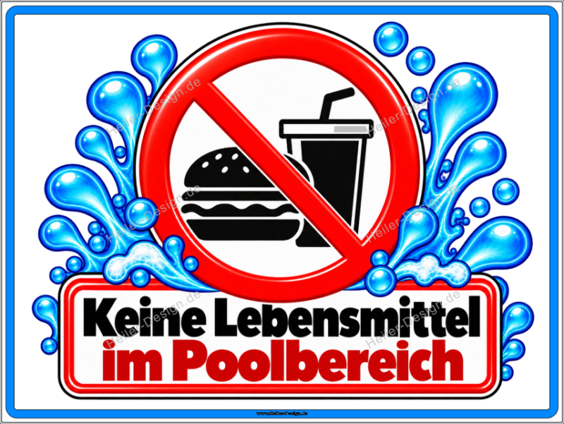 Prohibition Sign No Food in the Pool Area