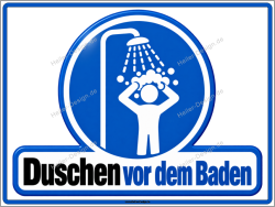 Mandatory Sign Shower Before Swimming