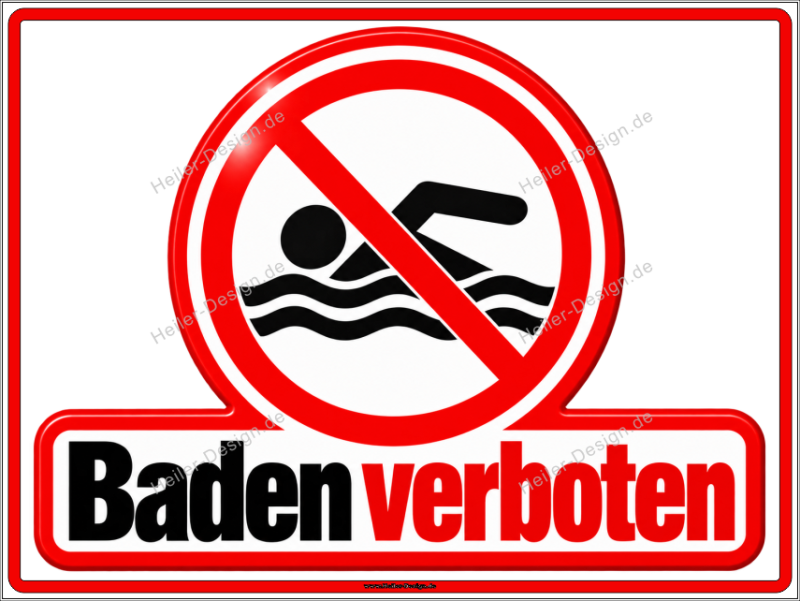 Prohibition Sign No Bathing