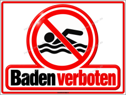 Prohibition Sign No Bathing