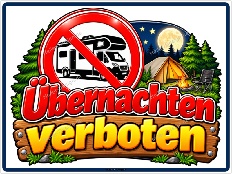 Prohibition Sign No Overnight Stays