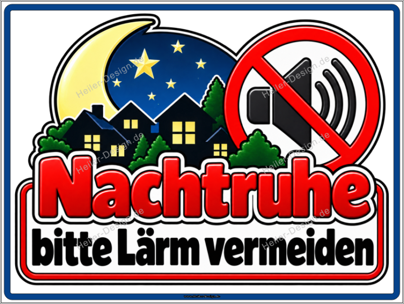 Notice Sign Quiet Hours – Please Avoid Noise