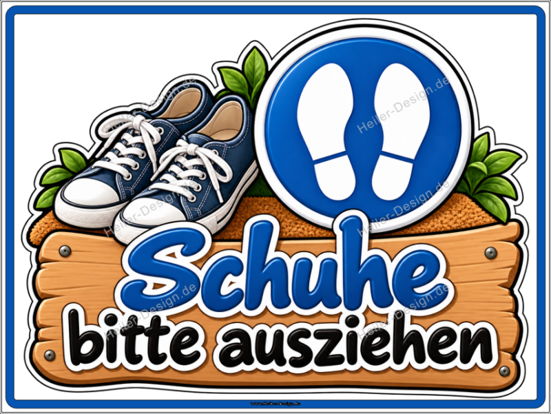 Gebotsschild Schuhe bitte ausziehen