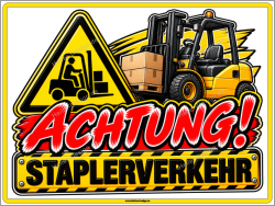 Warning Sign Warning! Forklift Traffic