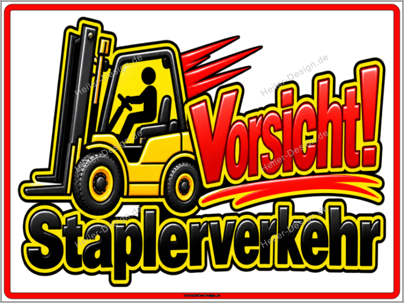 Warnschild Vorsicht! Staplerverkehr