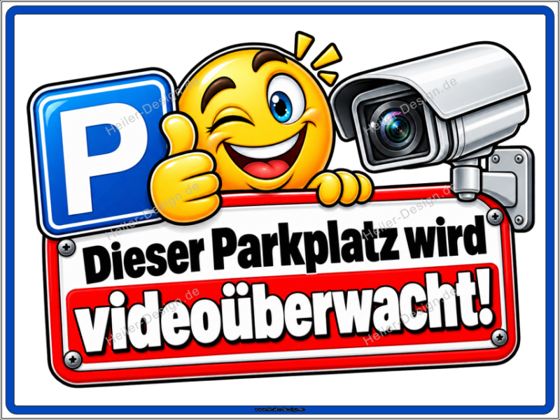 Hinweisschild Dieser Parkplatz wird videoüberwacht