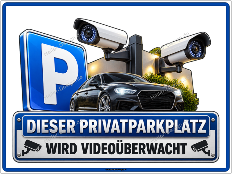 Notice Sign This Private Car Park Is Under Video Surveillance