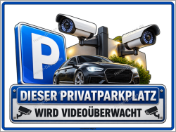 Notice Sign This Private Car Park Is Under Video...