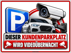 Notice Sign This Customer Car Park Is Under Video...