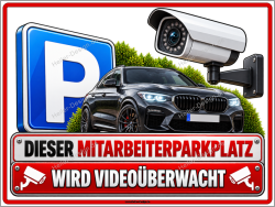Notice Sign This Staff Car Park Is Under Video Surveillance