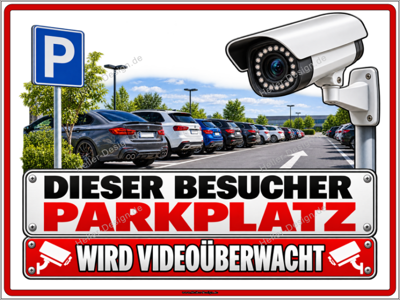 Notice Sign This Visitor Car Park Is Under Video Surveillance