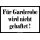 Hinweisschild Für Garderobe wird nicht gehaftet!