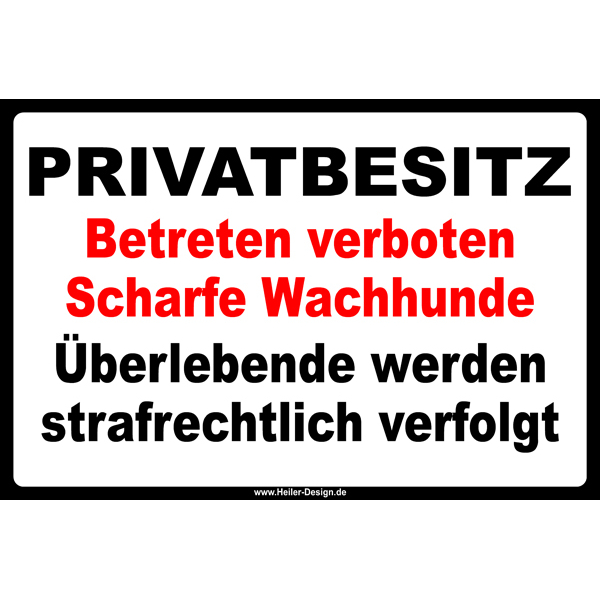 Schilder Verbotsschilder Schild Grundstück - Allerlei ...