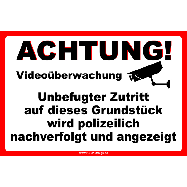 Schild Videoüberwachung / Dieses Objekt wird videoüberwacht