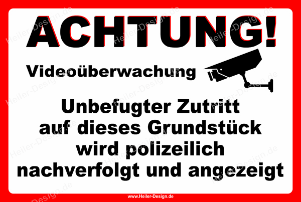 CCTV in Operation Sign – unauthorised entry will be investigated and reported to the police