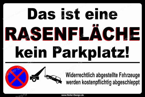 This Is a Lawn, Not a Car Park Sign