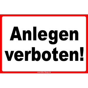 Anlegen verboten!