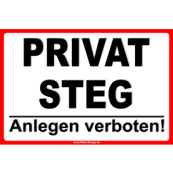 Privat Steg Anlegen verboten!