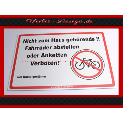 Verbotsschild Nicht zum Haus gehörende...