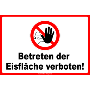 Betreten der Eisfläche verboten!