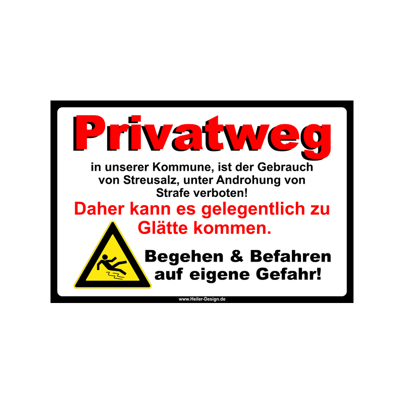 Private Path No Salt Use Slippery Surface Enter at Own Risk