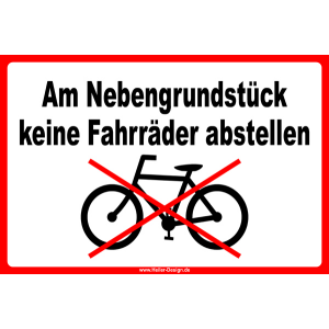 Fahrräder abstellen verboten Aufkleber Kreis