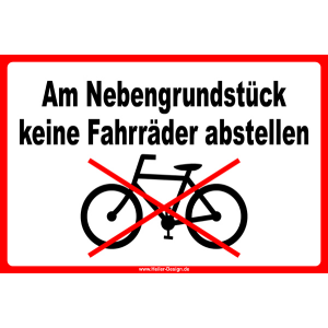 Am Nebengrundstück keine Fahrräder abstellen