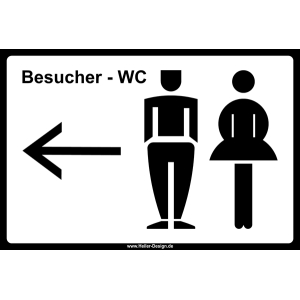 WC Besucher Pfeil nach links