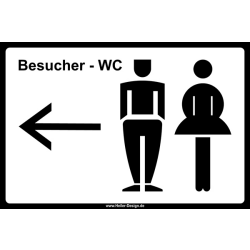 WC Besucher Pfeil nach links