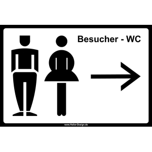 WC Besucher Pfeil nach rechts